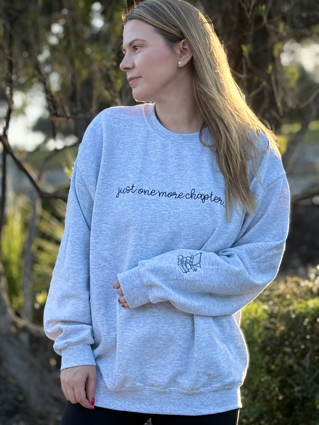 One More Chapter Embroidered Crewneck | Sweatshirt
