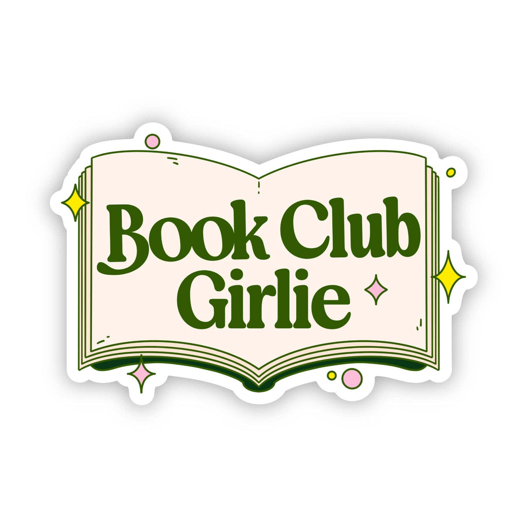Book Club Girlie Green Sticker