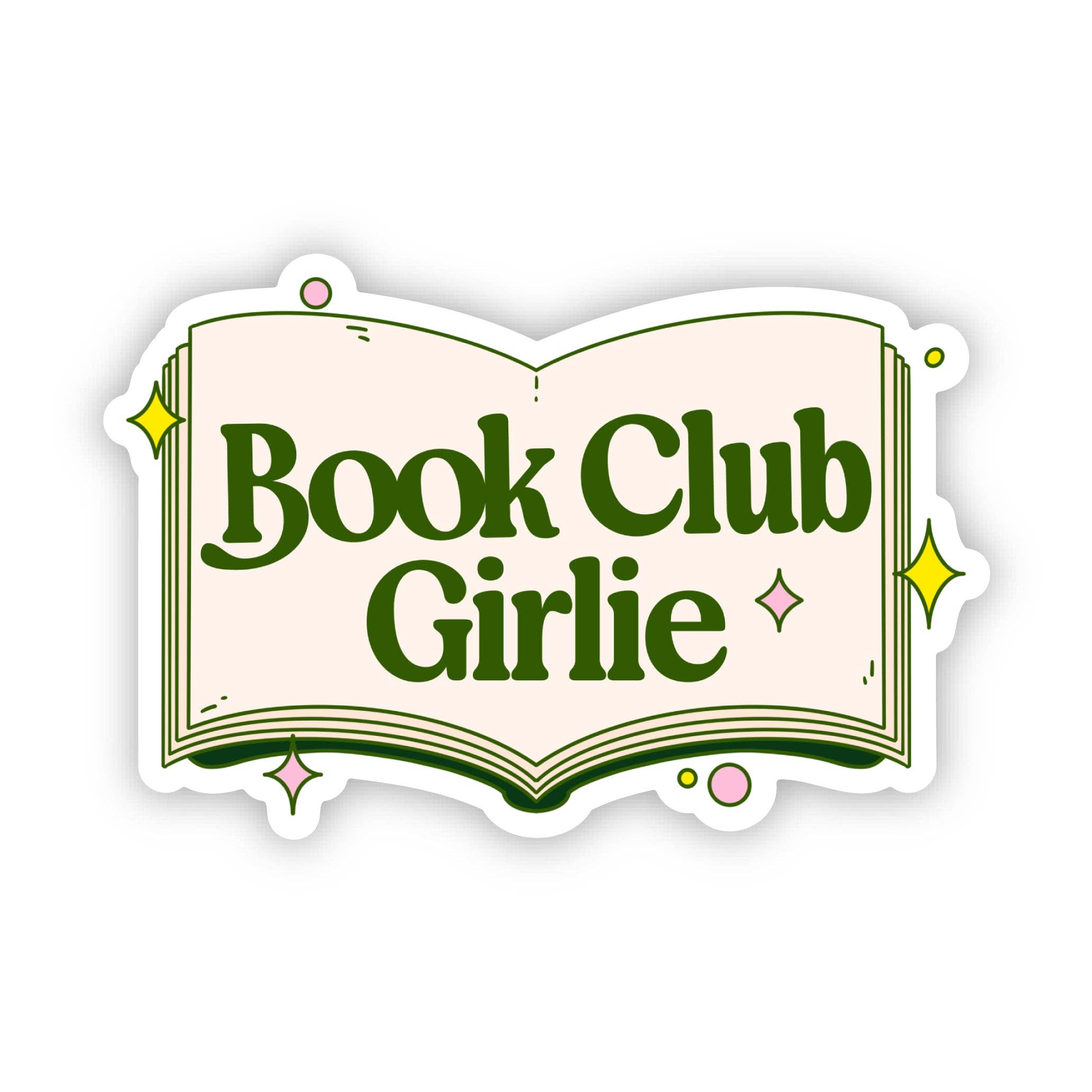Book Club Girlie Green Sticker