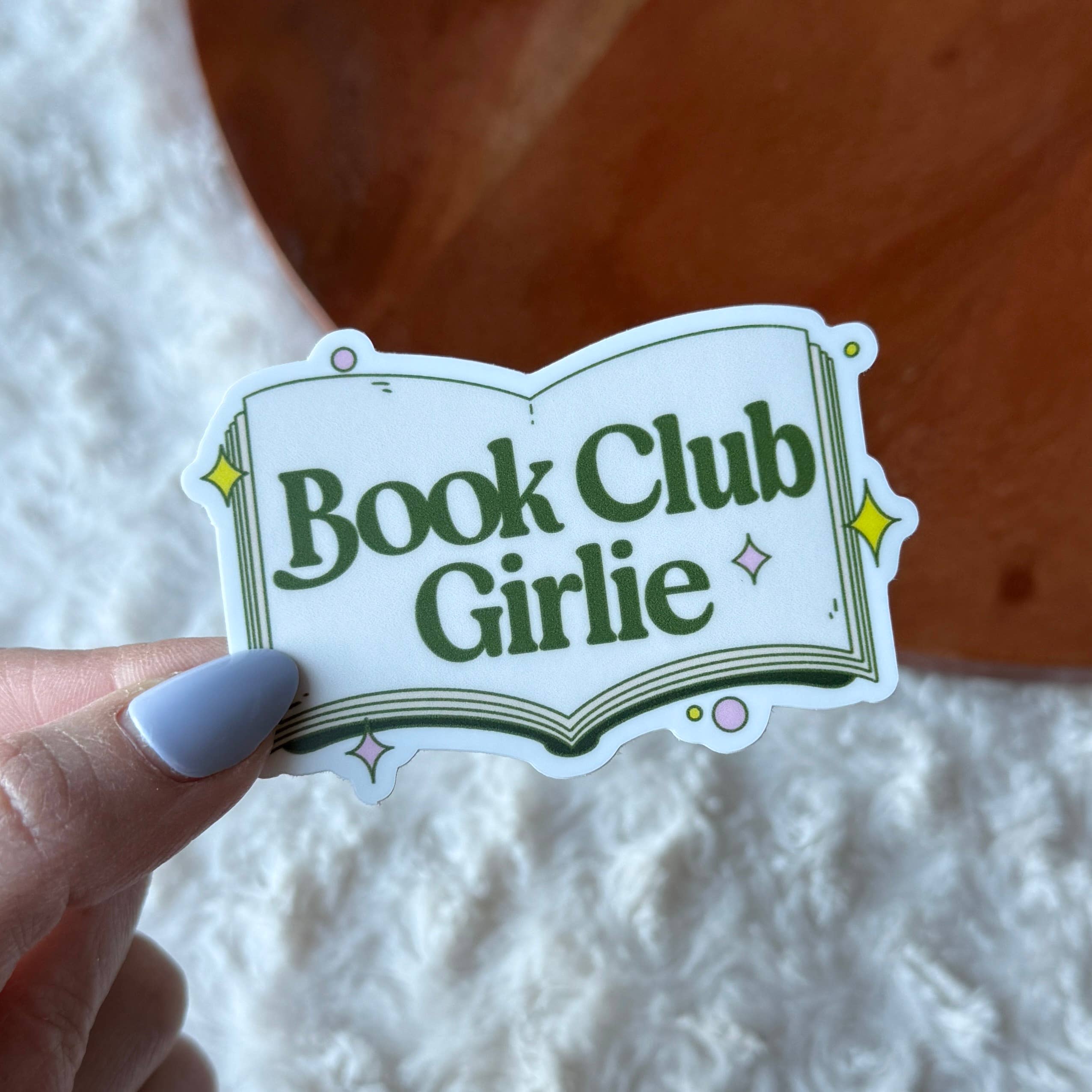 Book Club Girlie Green Sticker